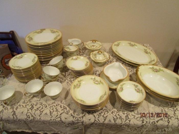 Meito China (Japan)....great story here!  Owner's Mother and Aunt married in a double wedding ceremony.  They opted to select the same China pattern so they could "share' pieces as needed.  