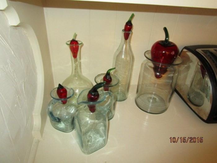 Chili Peppers Bottles and Jars