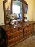 dresser with vanity mirror