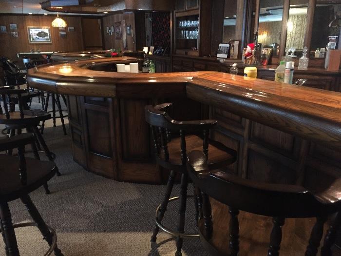 BAR African zebra would inlaid oak 25+foot 
Absolutely stunning and 12 barstools
Can be purchased prior to the sale please call 847-363-4814 for an appointment