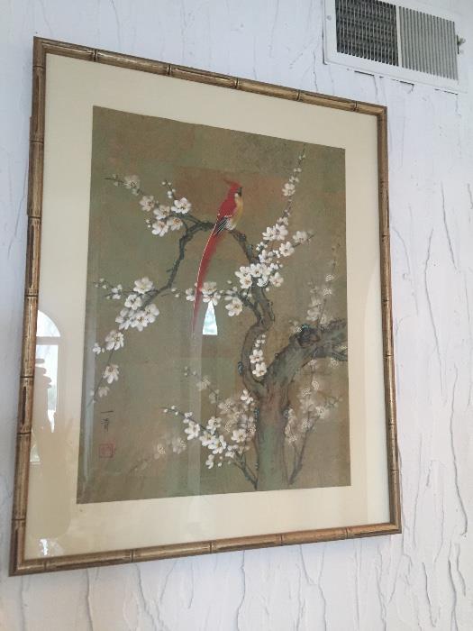 Asian artwork signed and numbered