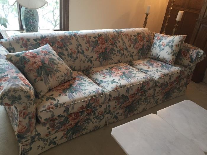 To floral prints sofa's like new