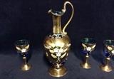 052: Vintage Murano Glass Cordial Set