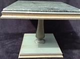 043 Marble Top Pedestal Accent Table