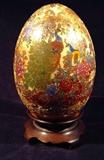 018: Antique Hand Painted Ceramic Egg