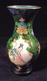 016: Vintage Cloisonne Painted Vase