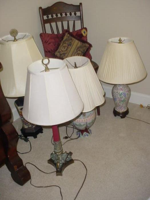 Some of the many lamps