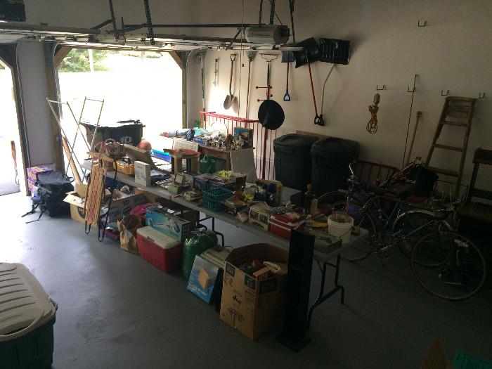 The whole garage is set-up with tons of great finds!
