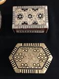 Hand Carved Mother of Pearl Boxes