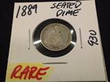 Rare 1889 Seated Dime