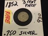 Rare 1852 3 Cent Piece