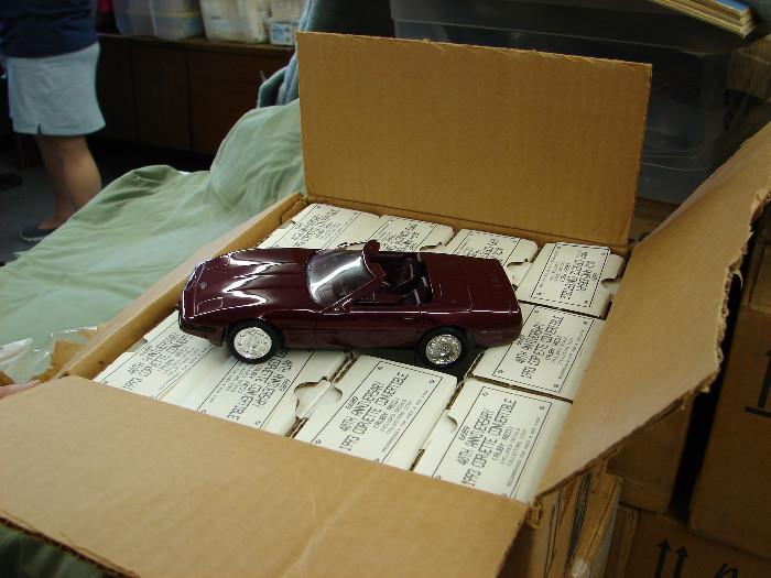 More than 150 new model Corvettes in boxes. Great gift or party favor.