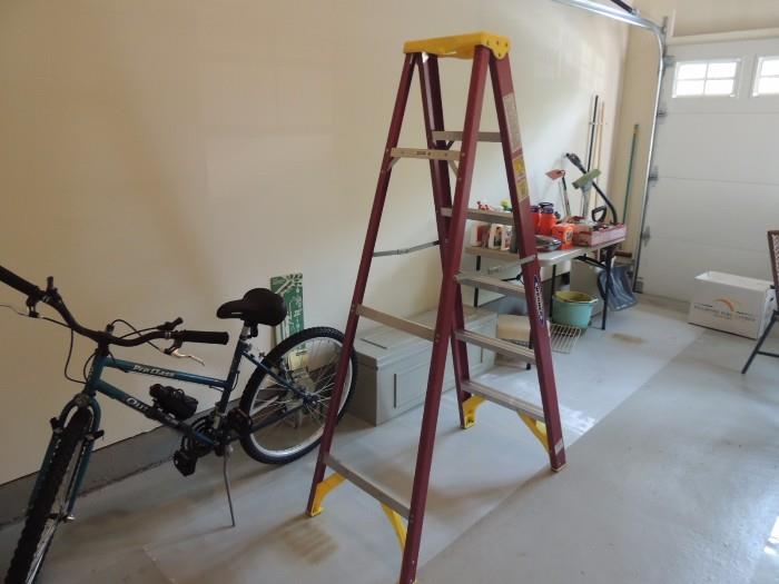tools, bike, ladder