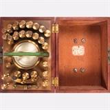 LOT 27 - A Wheatstone Bridge with Built-in Tangent Galvanometer
Dimensions: H: 6 3/4 W: 8 3/4 D: 6 1/2 in.
Est: $200-400

Description A Wheatstone Bridge with Built-in Tangent Galvanometer by Electric MFG., Troy NY, ca. 1900s.
 

Proceeds to benefit the Case Western Reserve University Dayton Miller Scholarship Fund.