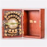 LOT 31 - A Wheatstone Bridge with Built-in Tangent Galvanometer
Dimensions: H: 6 1/2 W: 8 7/8 D: 6 in.
Est: $200-400

Description A Wheatstone Bridge with Built-in Tangent Galvanometer by Electric MFG Co., New York, Late 19th/Early 20th Century.
 

Proceeds to benefit the Case Western Reserve University Dayton Miller Scholarship Fund.