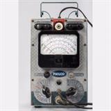 LOT 70 - A Philco 'Electronic Circuit Master'
Dimensions: H: 10 W: 6 1/4 D: 4 1/2 in.
Est: $80-120

Description An 'Electronic Circuit Master' or Vacuum Tube Voltmeter by Philco, Mid-20th Century. Meter glass partially broken. Model 001.
Condition Meter glass partially broken.
