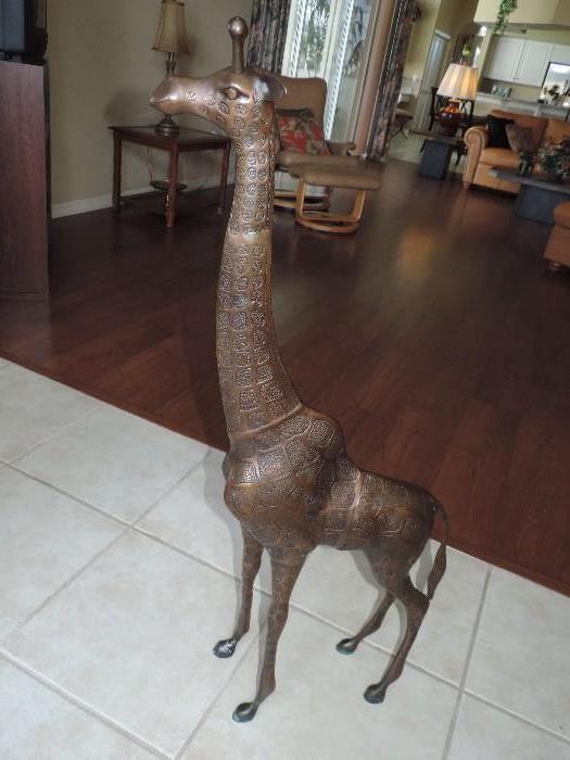 Giraffe Metal  Statue