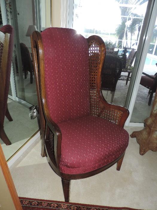 Burgundy Wing Chair