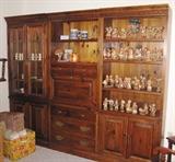 Pine 3pc Bookcase Wall Unit