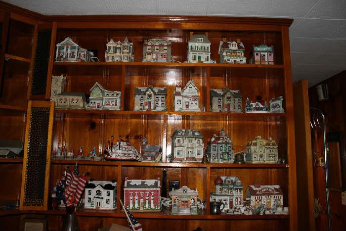 Large Collection of Lighted Lefton Houses