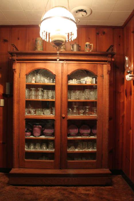 Great Oak China Cabinet.  Not very deep - very unique design.  1 of 5