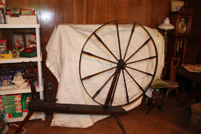 One of Two Spinning Wheels