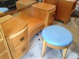 3 piece Vintage set:  Dresser, Vanity, End Table and Double Bed