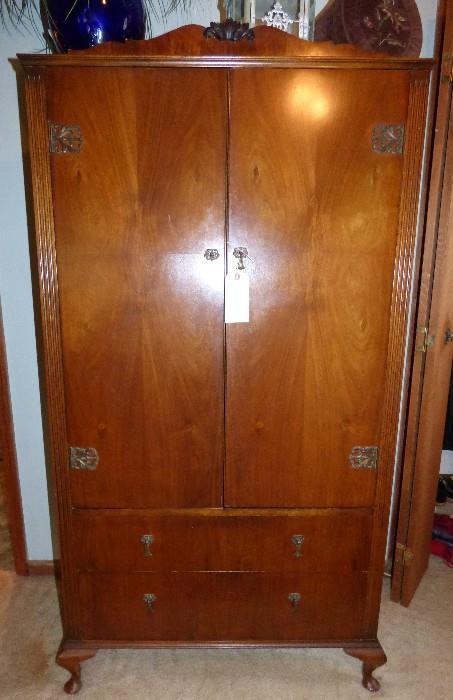 Vintage walnut armoire