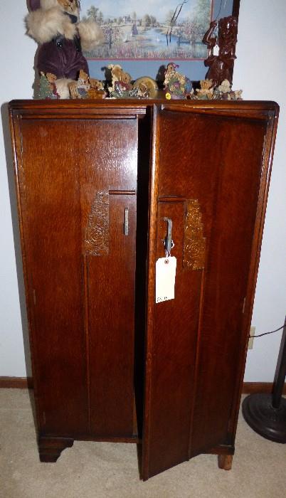 Art Deco Armoire (right leg as is) with key