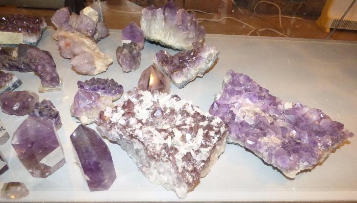 Amethyst crystals,