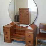 Vanity with chair; matching dresser