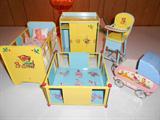 J Chein Tin Litho "Ginnette" doll furniture