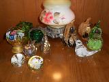 A few pieces of St. Clair glass