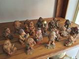 All 18 pieces in the "The Little People" wood carvings by ANRI in the 3" series
