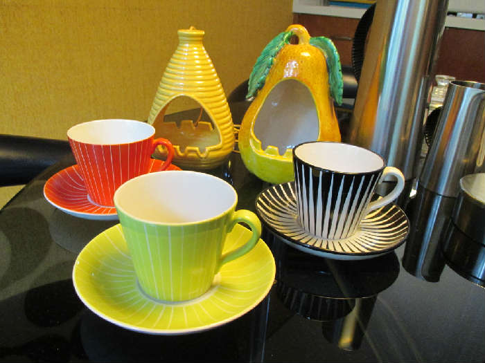 Vintage Upsala-Ekeby Gefle cups and saucers
