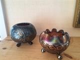 Carnival Glass Rose Bowls
