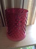 Cranberry Hob Nail Hall Lamp Shade