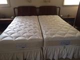 Mid Century Modern Kind Headboard with Sleep Number Mattress