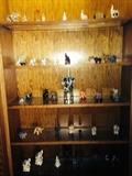 Here is just one shelf unit filled with these cute little elephants!!! These may be moved to a table along with other elephants that are placed throughout the house on mantles, nooks, and bedside tables...