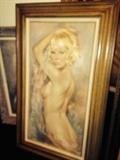 One of the oils of Jansen. Call us ahead of time if your a serious buyer/collector and we can arrange an appointment for you to see all of them. 818 800-4687. Estate sales.net doesn't allow certain nude images so many are not shown.