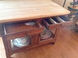 Lexington Bob Timberlake Oak Butcher Block Kitchen Island - Rare & Unique - Detail