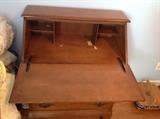 Vintage Maple Three-Drawer Secretary - Detail