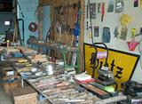 Tables of assorted hand tools