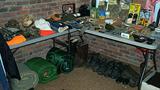 Hunting hats, sleeping bags, boots, etc...