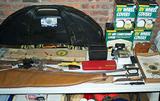 Bow case, RV wheel covers NIB, knives, Binoculars, etc...