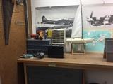 More tools, ship model and vintage posters