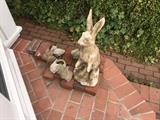 Bunny statuary for the garden