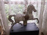 Old metal horse sculture