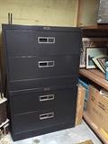 Pair of stacking file cabinets