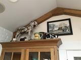 Collectibles including an antique horse